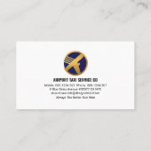 Blue Sky Runways Airport Taxi Visitenkarte (Rückseite)