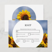 Blue Sky Rustic Wedding RSVP Cards Karte (Vorne/Hinten)