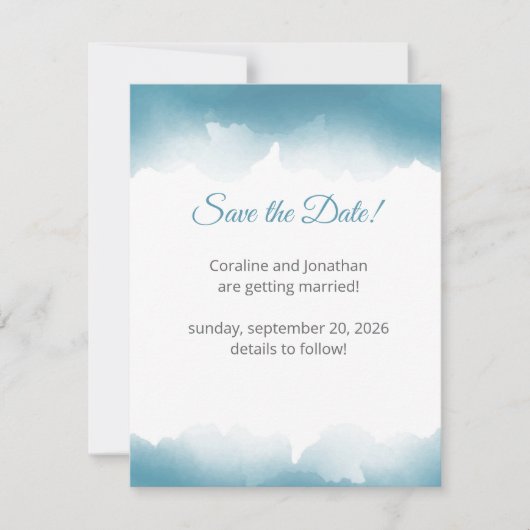 Blue Sky Save the Date (Vorderseite)