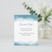 Blue Sky Save the Date (Stehend Vorderseite)