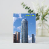 Blue Sky Scraper Postkarte (Stehend Vorderseite)