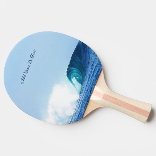 Blue Sky Sea Waves Tube Surfspot Lombok Insel Tischtennis Schläger (Seitenansicht)