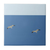 Blue Sky Seagulls Free Glide Flying Fliese (Vorderseite)