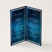 Blue Sky silber Foto elegantes Beerdigungsprogramm (Innenseite)