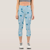 Blue Sky & Space Pattern Capri Leggings (Vorderseite)