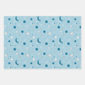 Blue Sky & Space Pattern Geschenkpapier Set (Vorderseite 3)