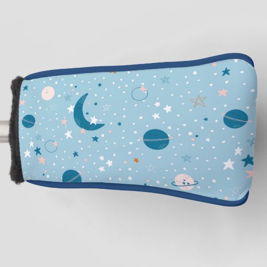 Blue Sky & Space Pattern Golf Headcover (Vorderseite)