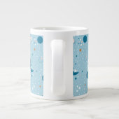 Blue Sky & Space Pattern Jumbo-Tasse (Rückseite)