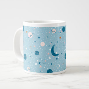 Blue Sky & Space Pattern Jumbo-Tasse