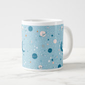 Blue Sky & Space Pattern Jumbo-Tasse (Vorderseite Rechts)