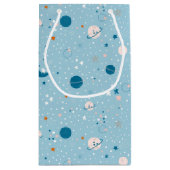 Blue Sky & Space Pattern Kleine Geschenktüte (Rückseite)