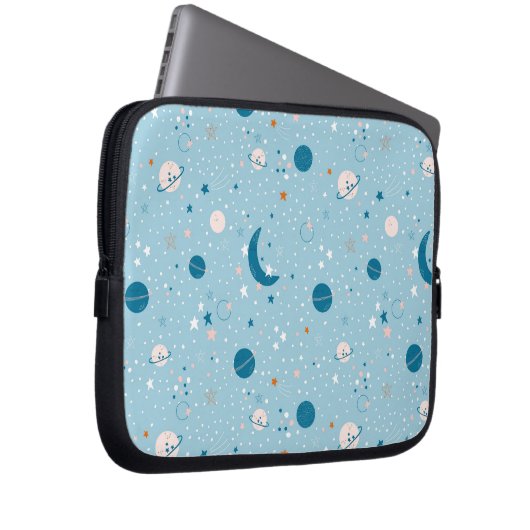 Blue Sky & Space Pattern Laptopschutzhülle (Vorne Rechts)