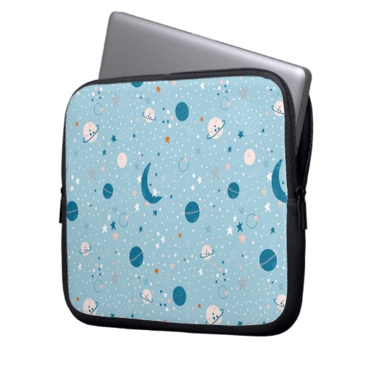 Blue Sky & Space Pattern Laptopschutzhülle (Vorderseite Links)