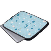 Blue Sky & Space Pattern Laptopschutzhülle (Vorne Knopf)