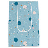 Blue Sky & Space Pattern Mittlere Geschenktüte (Rückseite)