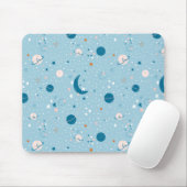 Blue Sky & Space Pattern Mousepad (Mit Mouse)