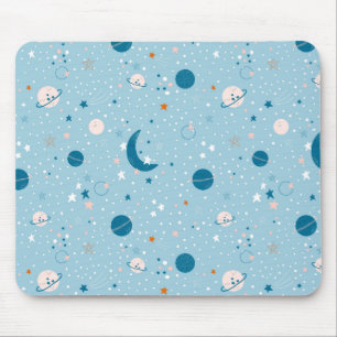 Blue Sky & Space Pattern Mousepad
