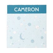 Blue Sky & Space Pattern Notizblock (Vorderseite)