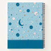 Blue Sky & Space Pattern Notizblock (Rückseite)