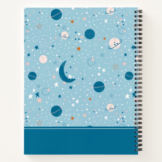 Blue Sky & Space Pattern Notizblock (Rückseite)