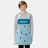 Blue Sky & Space Pattern Schürze (Getragen)