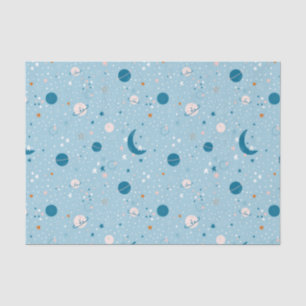 Blue Sky & Space Pattern Seidenpapier