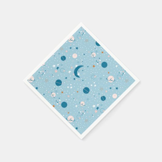 Blue Sky & Space Pattern Serviette (Ecke)