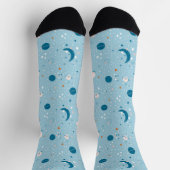 Blue Sky & Space Pattern Socken (Oben)