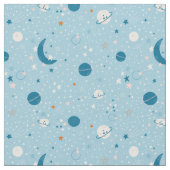 Blue Sky & Space Pattern Stoff (Nahaufnahme)
