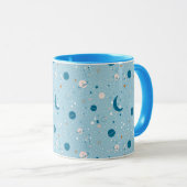 Blue Sky & Space Pattern Tasse (VorderseiteRechts)