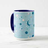 Blue Sky & Space Pattern Tasse (Vorderseite Links)