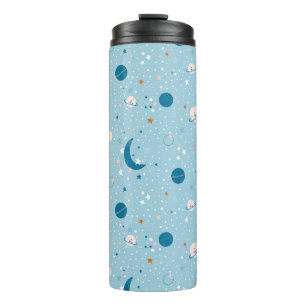 Blue Sky & Space Pattern Thermosbecher