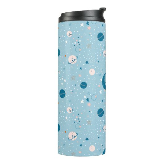 Blue Sky & Space Pattern Thermosbecher (Nach links gedreht)