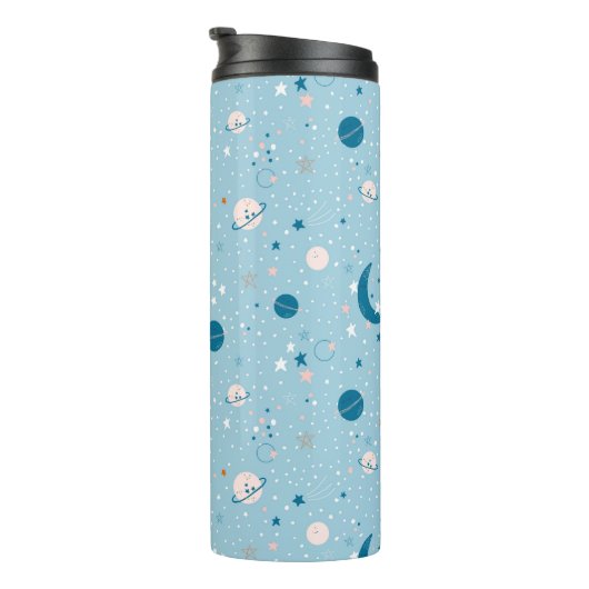 Blue Sky & Space Pattern Thermosbecher (Nach rechts gedreht)