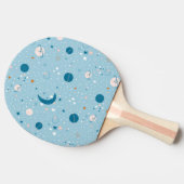 Blue Sky & Space Pattern Tischtennis Schläger (Seitenansicht)