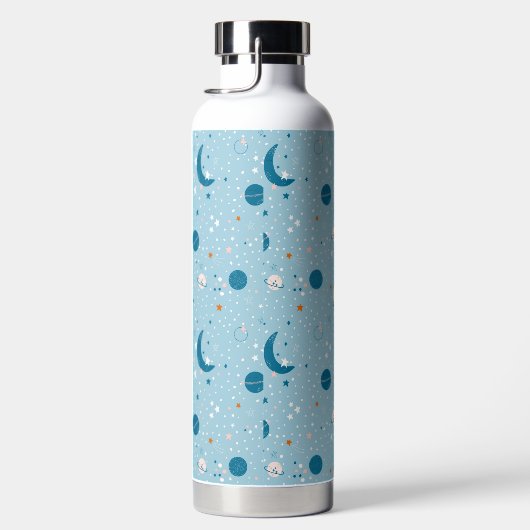 Blue Sky & Space Pattern Trinkflasche (Rechts)