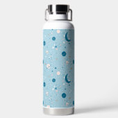 Blue Sky & Space Pattern Trinkflasche (Rückseite)