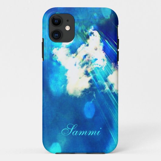 Blue Sky Sparkle iPhone 5 Fall *Personalize* Case-Mate iPhone Hülle (Rückseite)