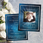 Blue Sky Star strahlend Foto Beerdigung Programm