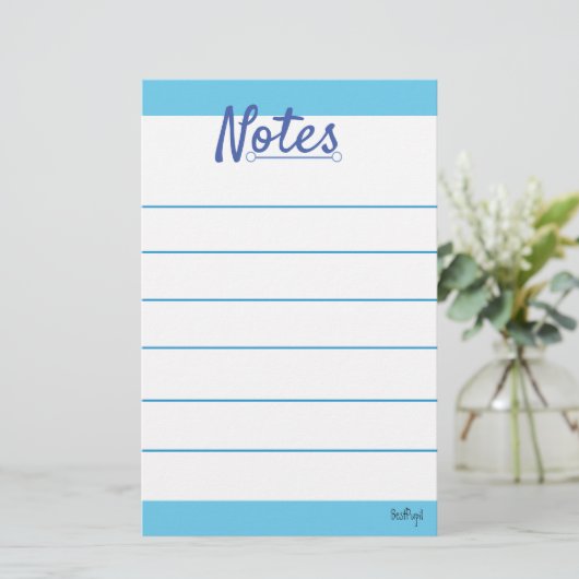 Blue Sky Stationery Briefpapier (Stehend Vorderseite)