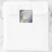 Blue Sky Sun Burst Square Sticker (Tasche)