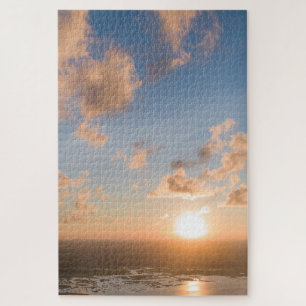 Blue Sky Sun Wolken Landschaftliche Bild schwer Puzzle