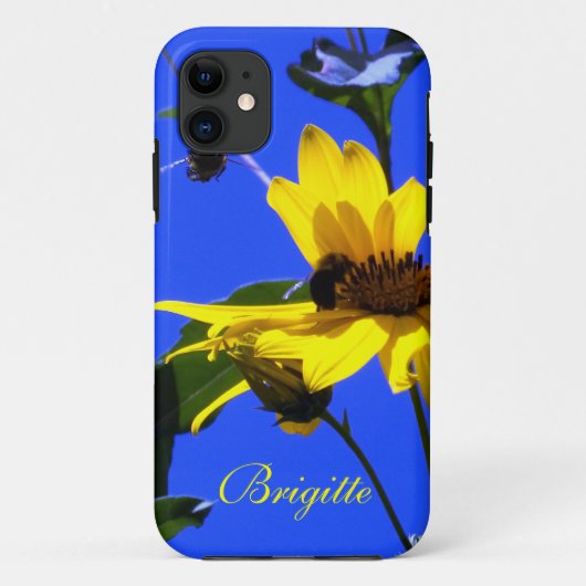 Blue Sky, Sunflowers N Bees iPhone 5 Fall Case-Mate iPhone Hülle (Rückseite)