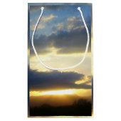 Blue Sky Sunset Geschenktasche Kleine Geschenktüte (Rückseite)