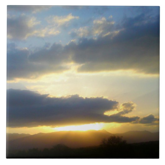 Blue Sky Sunset Tile Fliese (Vorderseite)