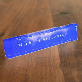 Blue Sky Trendy Moderne einzigartig Namensplakette (Seite)