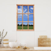 Blue Sky über Park View - Imitate Window Poster (Küche)