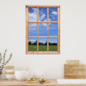 Blue Sky über Park View - Imitate Window Poster (Küche)