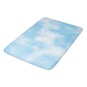 Blue Sky und Cloud Art Custom Badematte (Schrägansicht)
