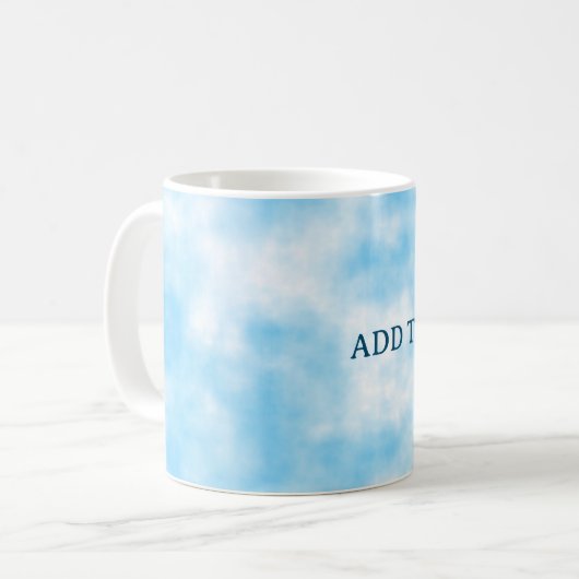 Blue Sky und Cloud Art Custom Kaffeetasse (Vorderseite Links)